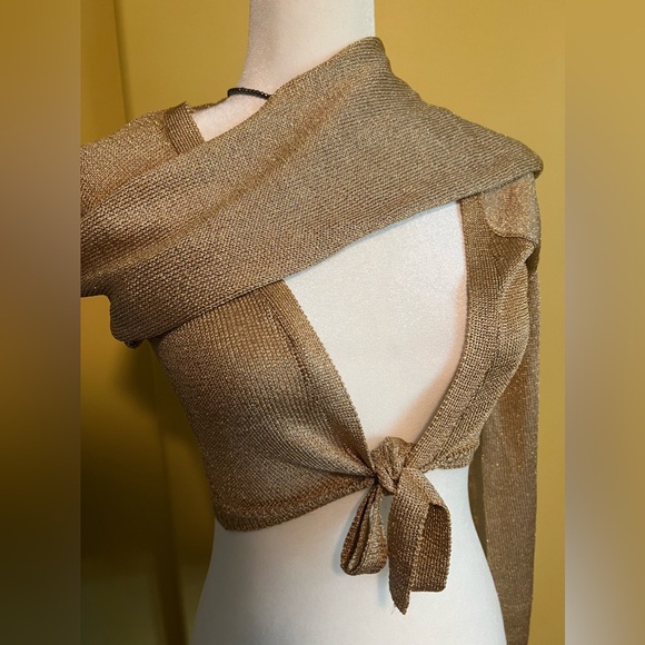 Marciano 2-piece gold metallic top-vintage - Picture 8 of 13